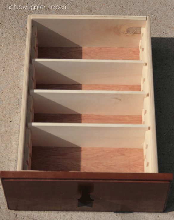 DIY Kitchen Drawer Dividers Using Chair Rail Molding