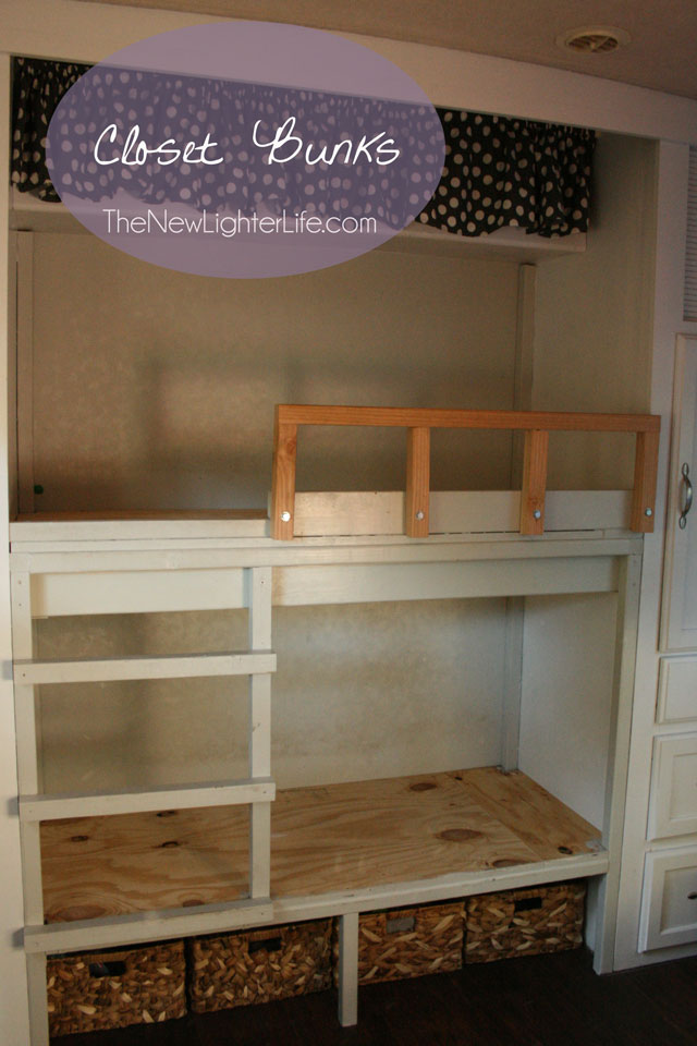 Converting RV Bunk Beds to a Closet