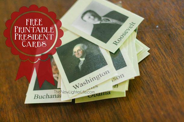 U.S. Presidents Miniature Cards - FREE Printable