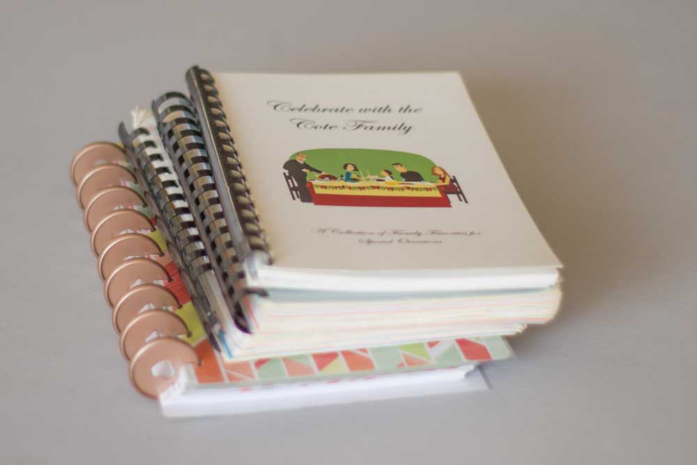 Family Recipe Book To Write In, Spiral Bound DIY Make Your Own