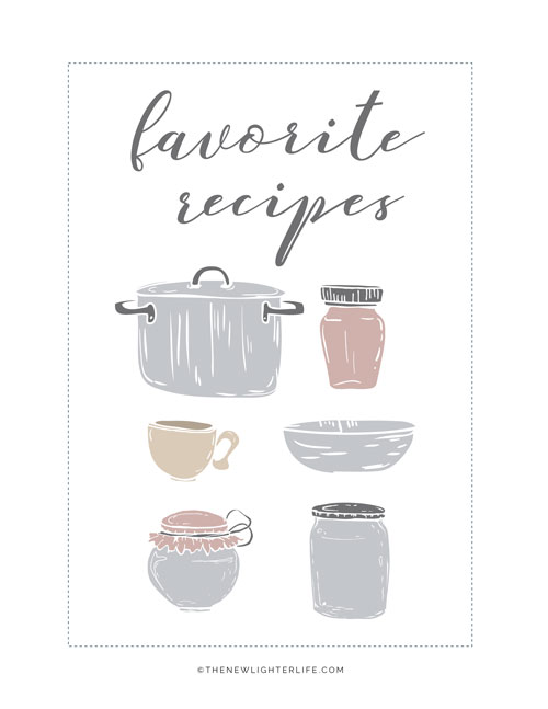 FREE Printable Cookbook Covers 3 Designs to Choose From