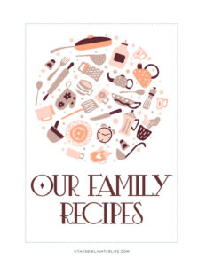 Free, printable, customizable recipe book cover templates