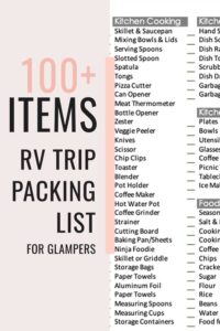 The Ultimate RV Packing List for Glampers: Don’t Leave Anything Behind!