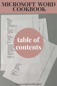 Seamlessly Update Your Cookbook’s Table of Contents