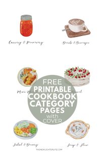 Organize Your Cookbook with My Free Printable Category Dividers