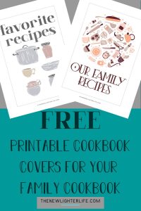 FREE Printable Cookbook Covers – 3 Designs to Choose From