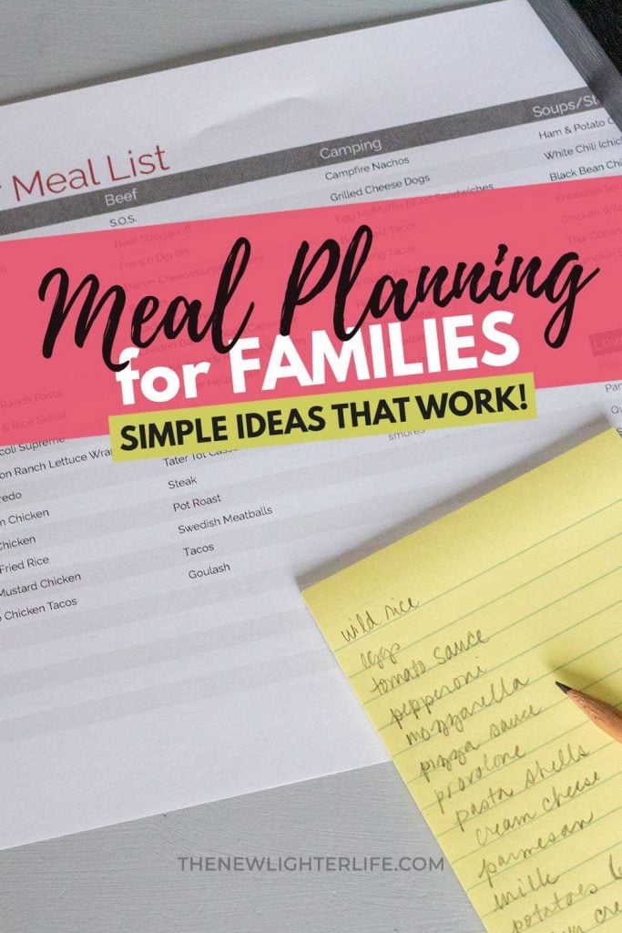 My Favorite Meal Planning Ideas for Families